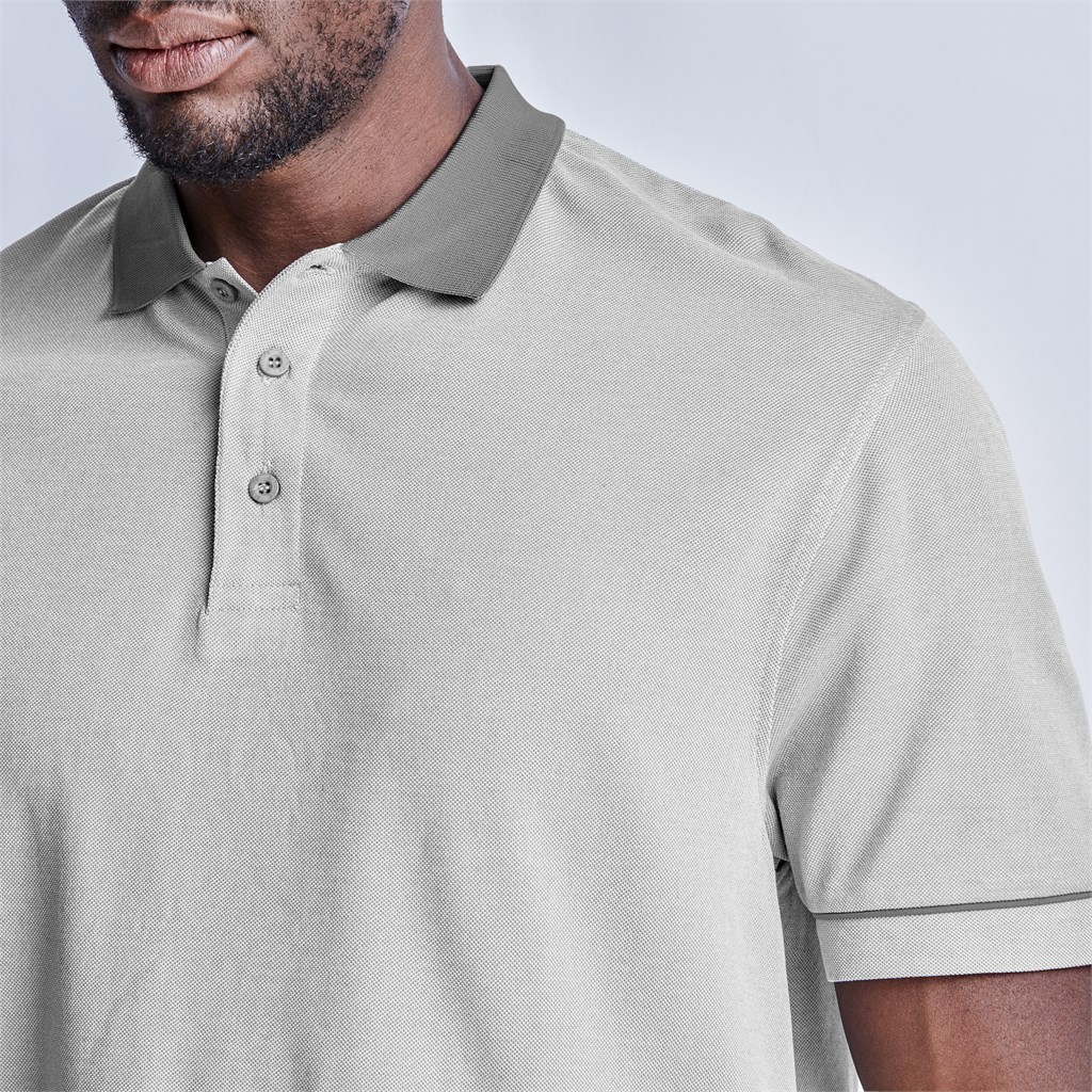 Mens Verge Golf Shirt - Light Grey